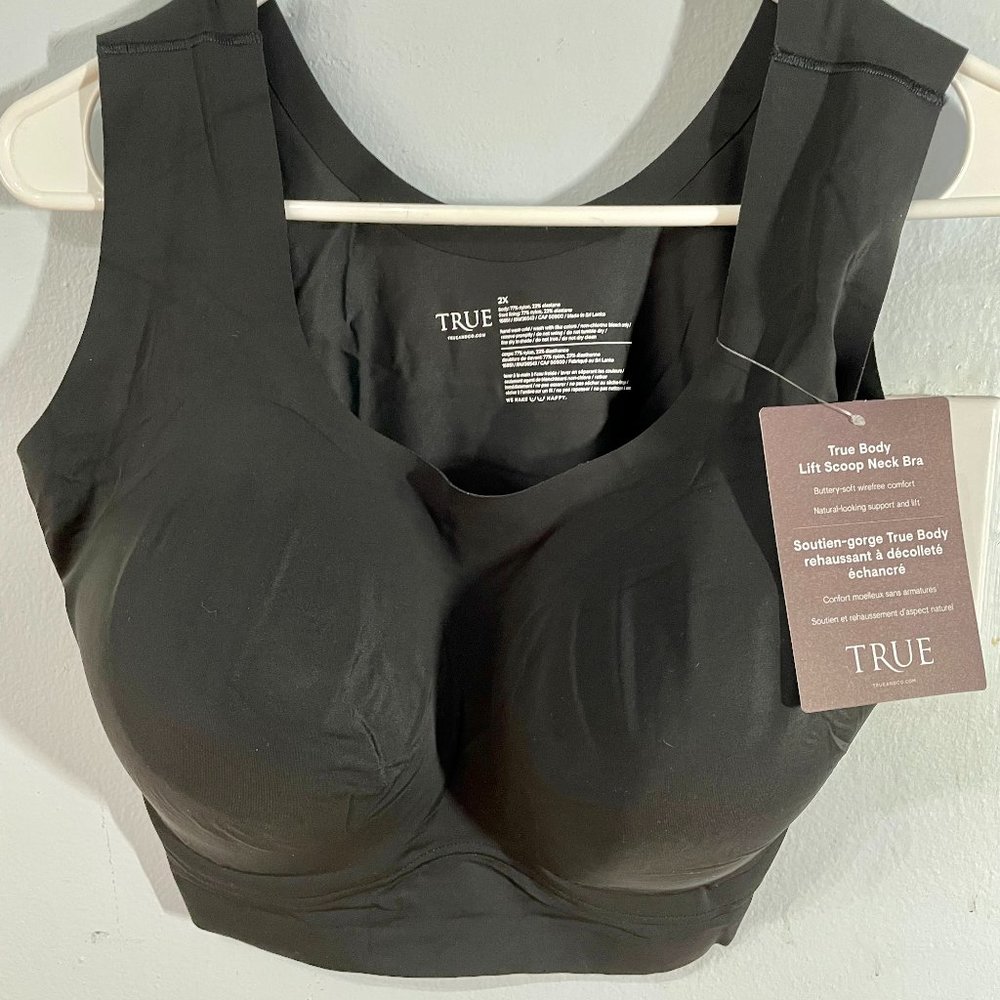 True & Co Bra Plus 2x Lift Scoop Neck